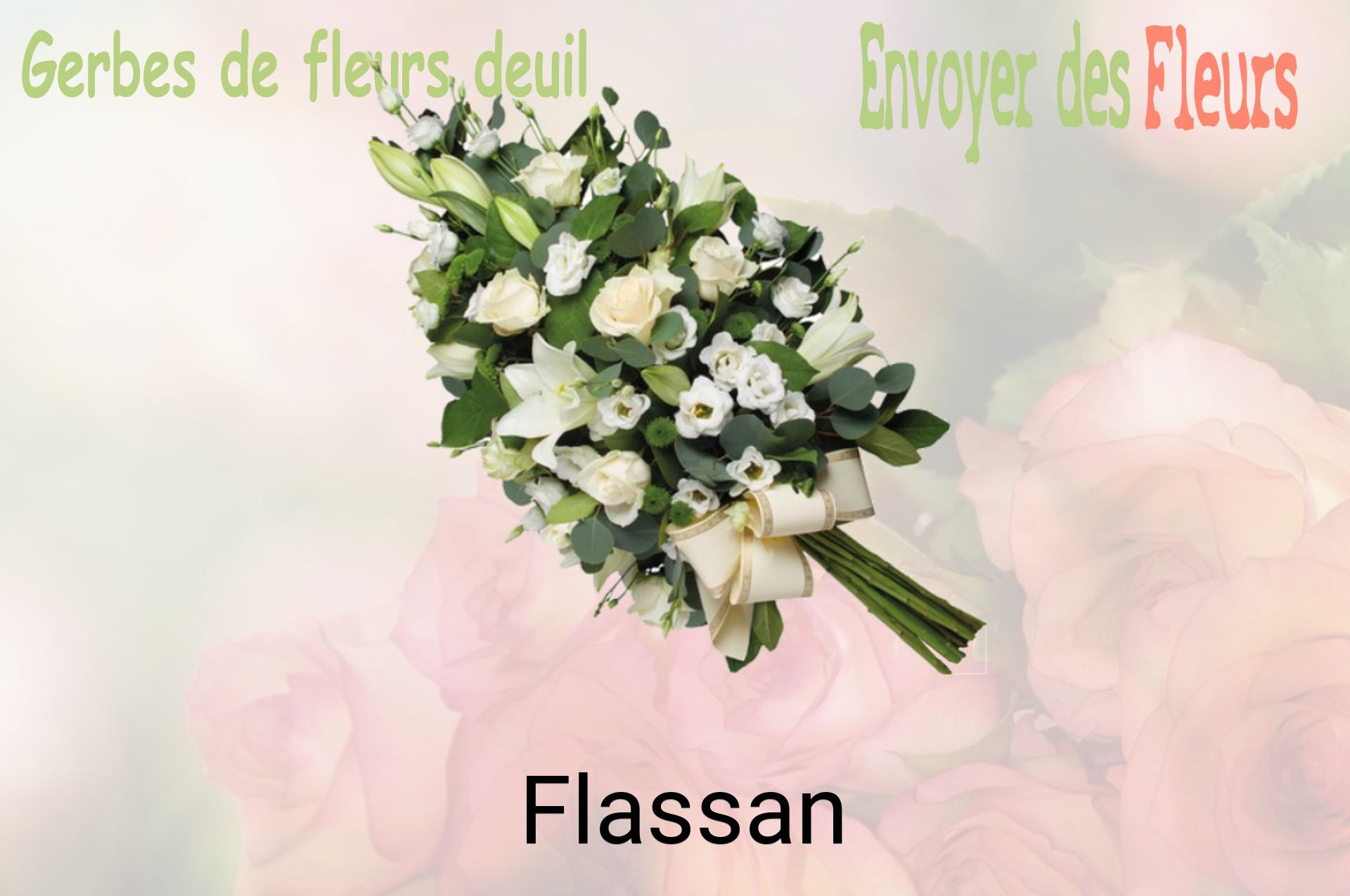 Gerbe de fleurs de deuil livrée à Flassan
